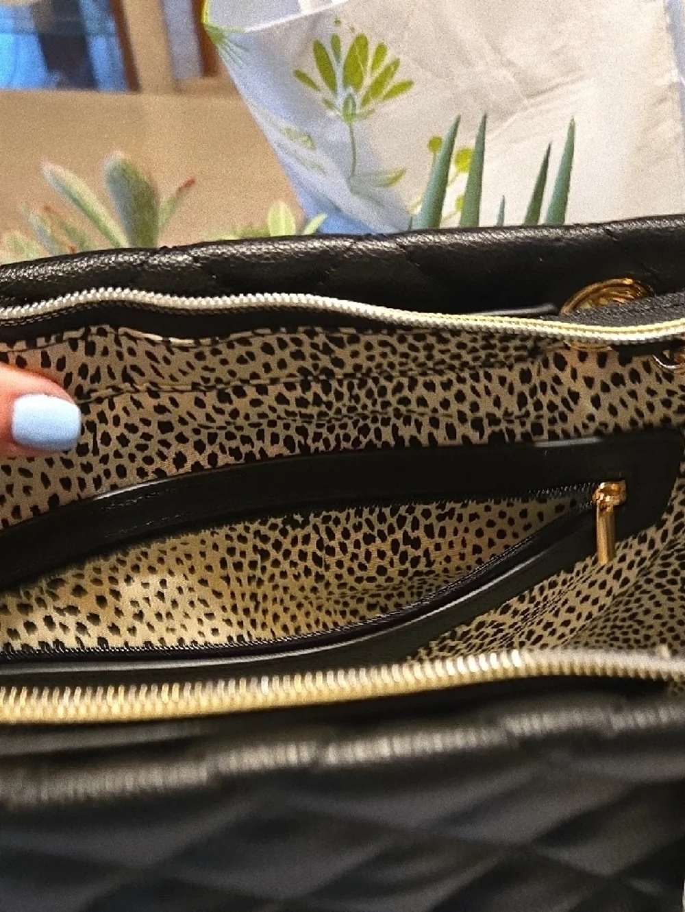 Ello Black Quilted Chain-Handle Tote Bag - Picture 5 of 10